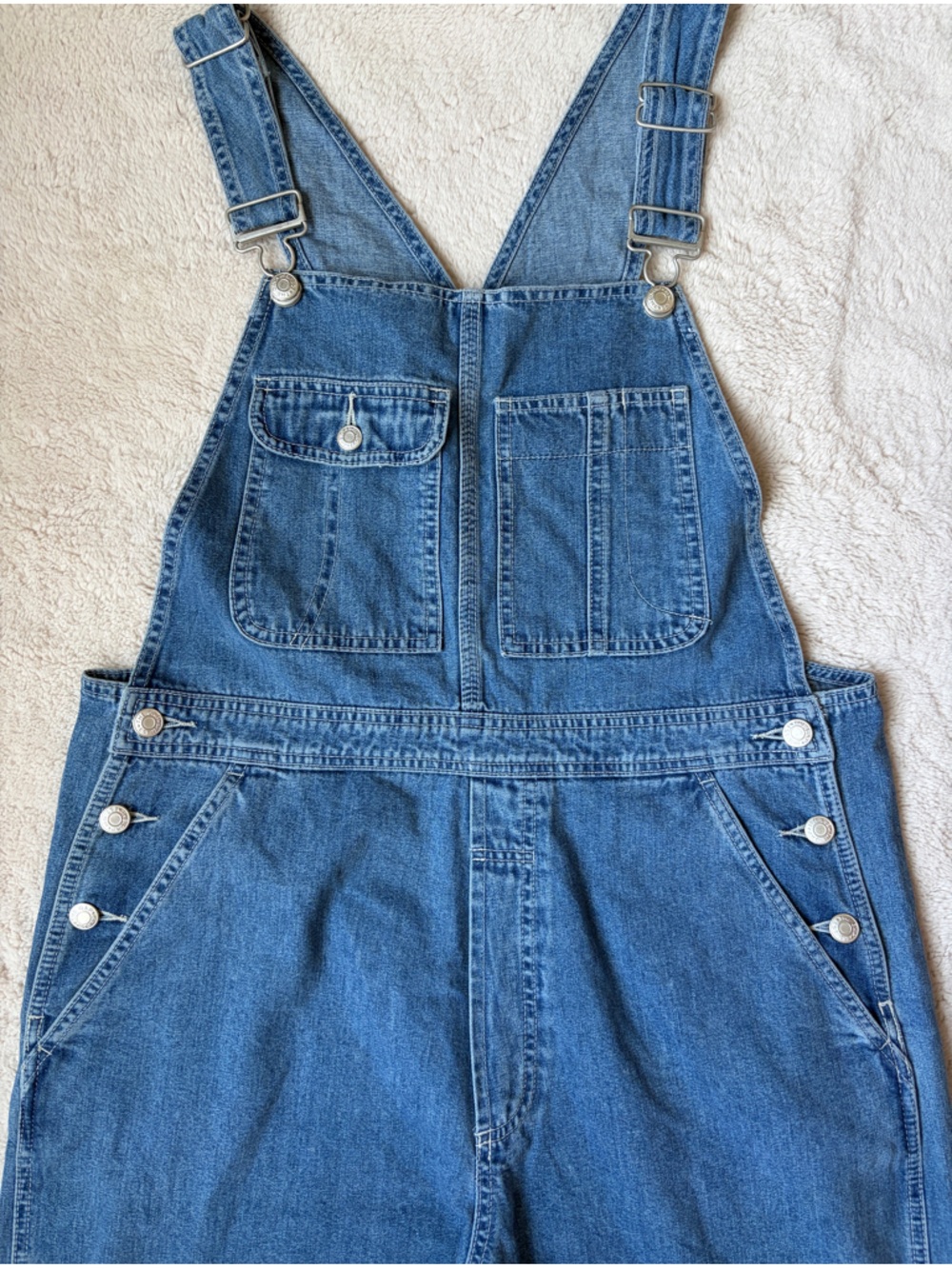 Gap Factory Classic Blue Denim Overalls Size Medium - Picture 5 of 10